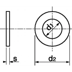 Rondelle Plate Découpée Type M Sans Chanfrein A2 M20 Acton 6250820