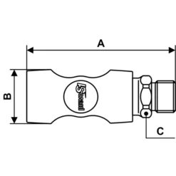 Raccord Rapide Cylindrique ISI 08 Mâle BSPP G 1/4" Prevost ISI 081151