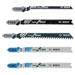 Lame De Scie Sauteuse Bosch Basic For Wood And Metal Set De 5