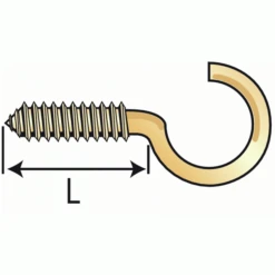 Crochet D'armoire à Vis Bois Torbel Laiton Ø 3 X 20 Mm - Boîte De 200