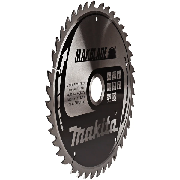 Lame Scie Circulaire Bois TCT Makblade Makita Diamètre 216x30mm 40 Dents – Image 2