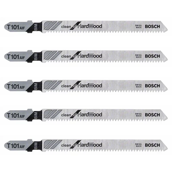 Lame Scie Sauteuse Bosch T 101 AIF Clean For Hard Wood Jeu De 5 Lames