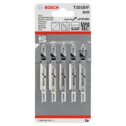Lame Scie Sauteuse Bosch T 101 BIF Special For Laminate Jeu De 5 Lames