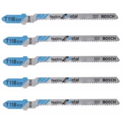 Lame Scie Sauteuse Bosch T 118 EOF Flexible For Metal Jeu De 5 Lames