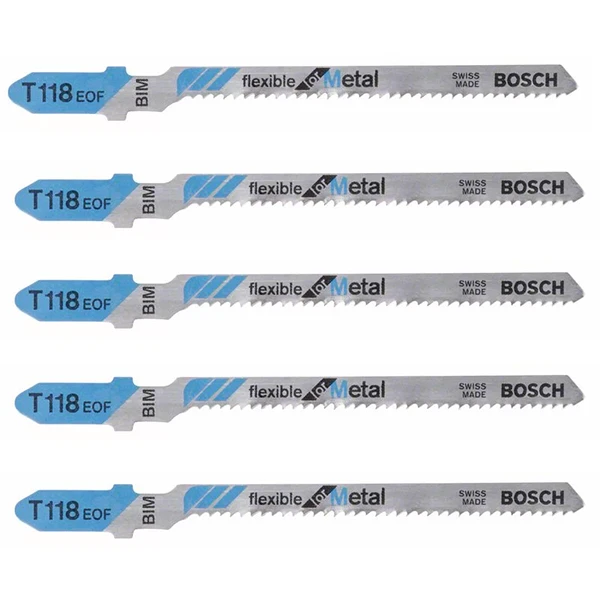 Lame Scie Sauteuse Bosch T 118 EOF Flexible For Metal Jeu De 5 Lames