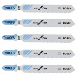 Lame Scie Sauteuse Bosch T 118 GFS Basic For Inox Jeu De 5 Lames