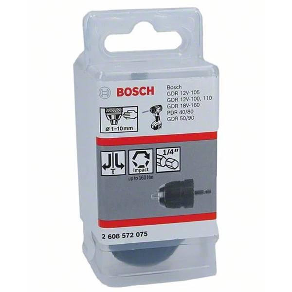 Mandrin Automatique Bosch 6 Pans 1/4 " Serrage Foret Jusqu'à 10 Mm – Image 2