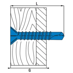 Scell-It Vis Auto TFAX à Ailettes TF Torx Zingué M6.3x70 TFAX63070