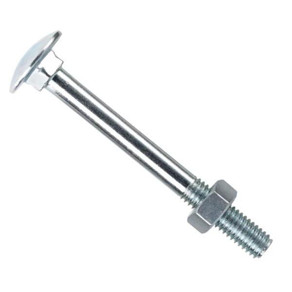 Boulon TRCC Tête Collet Carré Avec écrou - Acier Zingué M6x16 – Image 3
