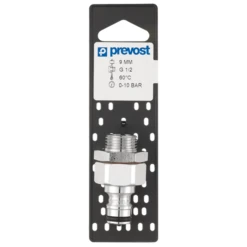 Embout Pour Circuit D'eau Sur Plaque En Laiton Chromé G 1/2 Mâle Prevost ELP096153P