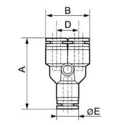 Raccord Instantané Autobloquant Y égal Diamètre 8 Mm Prevost RPY ET0808