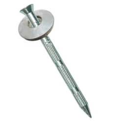 Pointe StriĂ©e Ă BĂ©ton - TĂȘte FraisĂ©e - Acier ZinguĂ© - Avec Rondelle - 2.7 X 35 Mm - BoĂźte De 100 Etanco 29 315 000