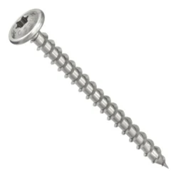 Vis Bois Heco Topix Plus Inox A2 - Tête Ronde Large 8 X 60 Mm - Filetage Total T40 - Boîte De 50 61846