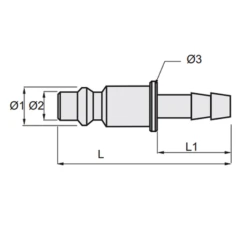 Lot 2 Embouts Raccord Rapide Air Comprimé ISO 6150B Ø 5,5 Mm Lacmé