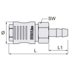 Coupleur Rapide Pour Tuyau Diamètre Intérieur 8 Mm Lacmé 362.104