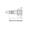 Embout Raccord Rapide Air Comprimé 1/4 Femelle Ø 5,5 Mm Lacmé 360400