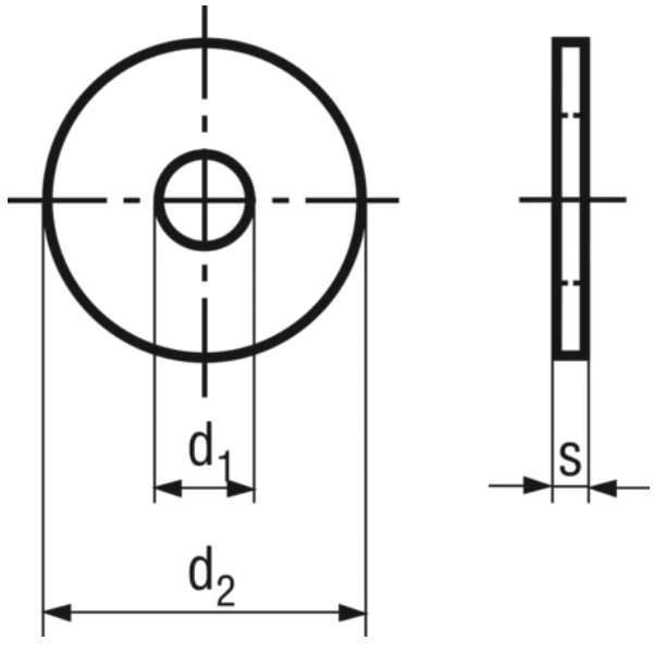 Rondelle Plate Série Large NFE 25-513 L Acier Zingué Bleu M8 – Image 2