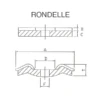 Rocket Vis Faîtage Rondelle EPDM Ø 20 Mm Inox A2 4,5 X 60/45 Mm X100