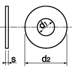 Rondelle Plate Large Type L Inox A4 L NFE 25514 M6 18 Mm Acton 645056