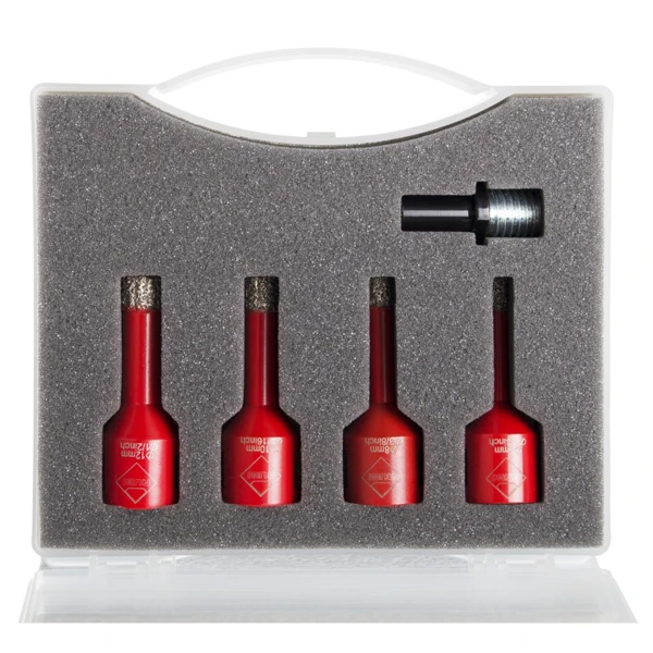 4 Trépans Ø 6, 8, 10, 12 Mm Et Adaptateur - Mini Drygres Rubi – Image 3