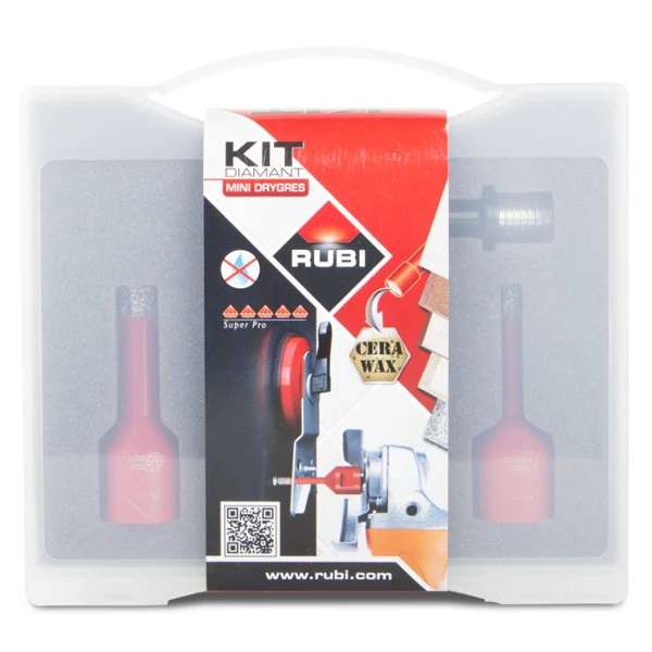 4 Trépans Ø 6, 8, 10, 12 Mm Et Adaptateur - Mini Drygres Rubi – Image 5