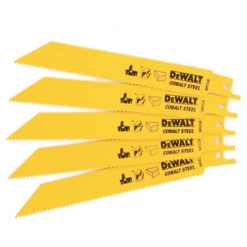 Lame De Scie Sabre Bois Et Métal Dewalt DT2345-QZ BIM 152 Mm - Lot De 5