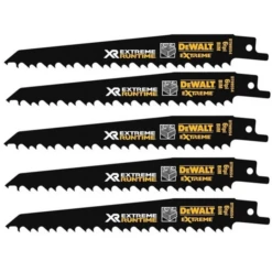 Lame De Scie Sabre Bois Dewalt DT99554-QZ Longueur 152 Mm - Lot De 5