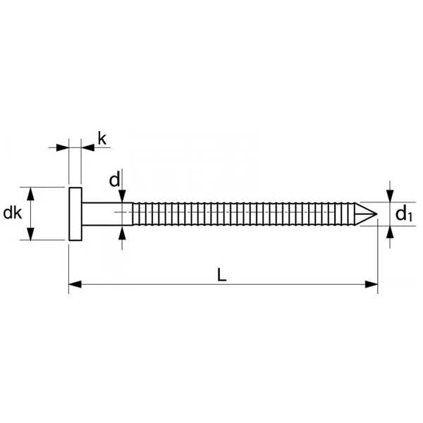 Pointe Annelée Tête Plate Inox A2 - 2.7 X 70 Mm - 1 Kg Soit 310 Pointes Acton 627842,7X70CDT1 – Image 2