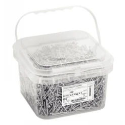 Pointe Annelée Tête Bombée En Acier Inoxydable A2 Filetage Total 2.3x50mm Boîte De 1kg