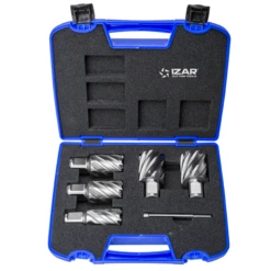 Set De Fraises à Carotter HSS 4070 Pour Perceuse Magnétique - Izar - 24-26-28-30-32 Mm