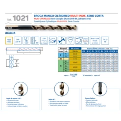 Foret Métaux HSSE 5% Cobalt - Queue 3 Plans - Multi Inox Série Courte - DIN338W - 8.50 Mm - Lot De 5 Izar 25811