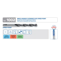 Foret Métaux HSS Speedpoint - Queue Cylindrique - DIN338N - Diamètre 4 Mm - Lot De 2 Izar 24784