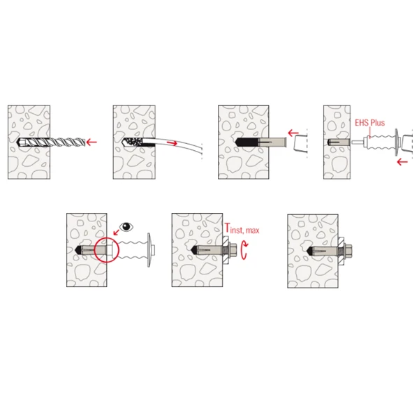 Cheville à Frapper Fischer EA II Pour Carotteuses Et Scies Murales - Acier électrozingué - M12 X 50 - Boîte De 25 48407 – Image 4