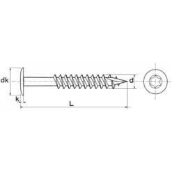 Vis De Charpente Tête Plate Large Inox A2 8 X 140 Mm 623418X140