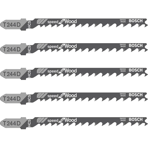 Lame Scie Sauteuse Pour Bois T 244 D Jeu De 5 Lames : Bosch 2608630058 – Image 3