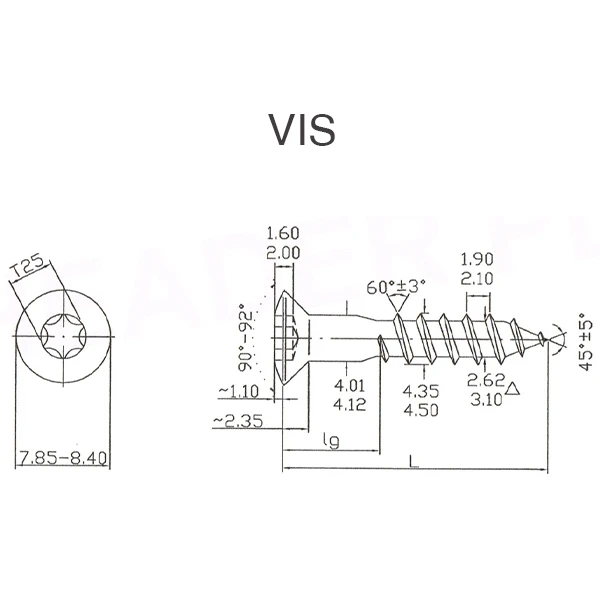 Rocket Vis Faîtage Rondelle EPDM Ø 20 Mm Inox A2 Cuivré 4,5 X 80/60 Mm X50 – Image 3