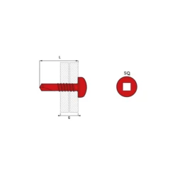 Vis Autoperceuse Cylindrique Carrée M4.8x19 Mm Scell-It 333614,8X19CR3