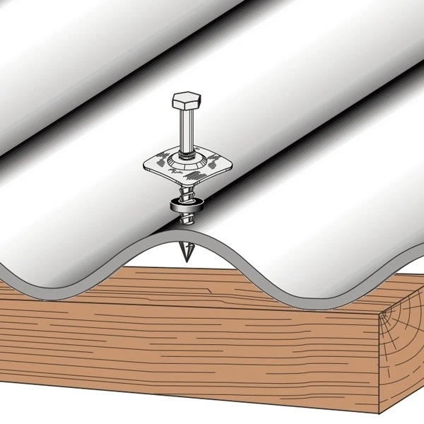 Tirefond Ă Bourrer Pour Fixation De Plaques Fibres-ciment Sur Charpente Bois - 8 X 120 Mm - Seau De 100 Etanco 10203000 â Image 3