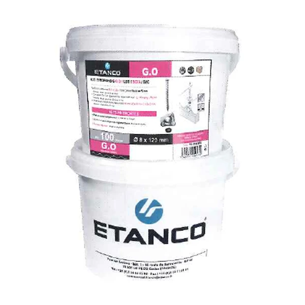 Tirefond Ă Bourrer Pour Fixation De Plaques Fibres-ciment Sur Charpente Bois - 8 X 120 Mm - Seau De 100 Etanco 10203000