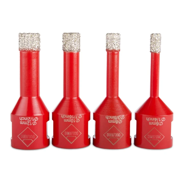 4 Trépans Ø 6, 8, 10, 12 Mm Et Adaptateur - Mini Drygres Rubi – Image 2