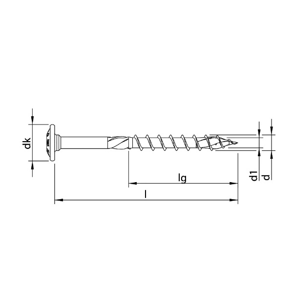 Vis Bois Heco Topix Plus A3K TĂȘte Ronde 8x300mm Filetage Partiel T40x50