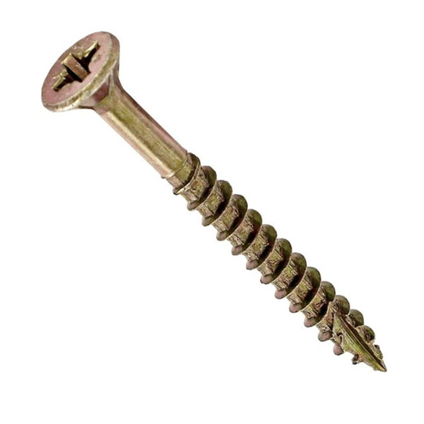 Vis Bois Agglo Rocket Tête Fraisée PZ Bichromaté Total 3.5x25/20 Mm – Image 3